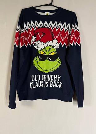 Новий новорічний светр f&f x dr. seuss the grinch "old grinchy claus is back" (розмір xl)