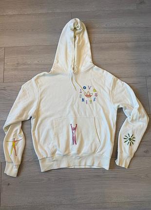 Худі жіноче adidas originals молочне з принтом