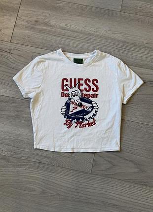 Футболка жіноча guess originals біла з принтом