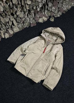 Куртка prada linea rossa оригінал преміум, бежева демісезонна / 38 s/m art.280243