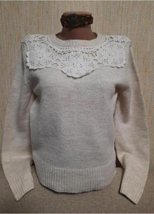 Джемпер с кружевом river island 2