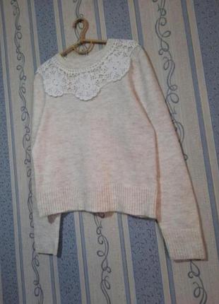Джемпер с кружевом river island 4