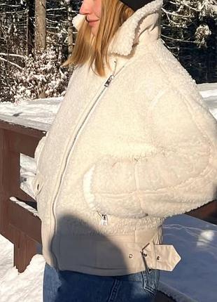 Женская очень теплая куртка тедди topshop