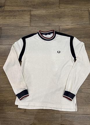 Чоловічий лонгслів fred perry білий розмір m