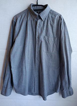 Чоловіча фланелева сорочка uniqlo. 100% бавовна, м