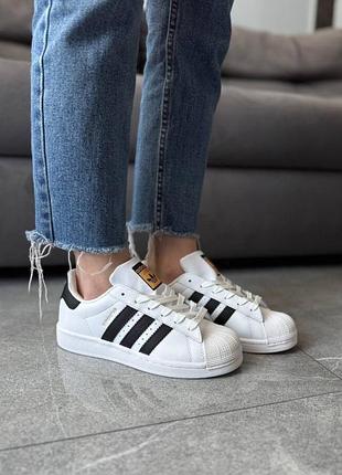 Культові біло- жовті шкіряні кросівки adidas superstar (оригінал) розмір 38