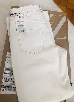 Джинси zara білі беж 36
