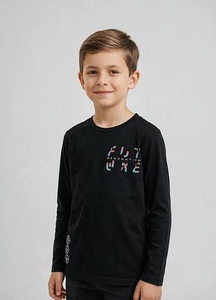 Черный реглан лонгслив f&amp;f на мальчика 5-6 лет