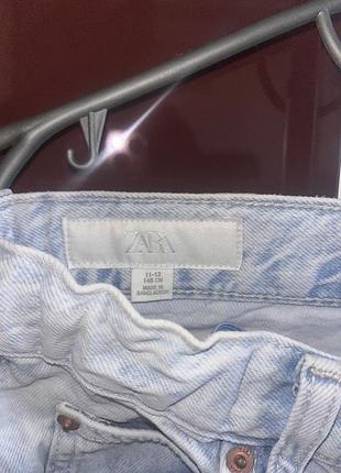 Джинси для дівчаток zara світло-блакитні, розмір 11-12 років, зріст 148 см