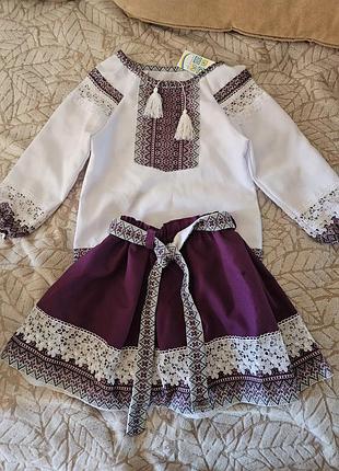 Вышиванка костюм рубашка юбка 5-7 лет