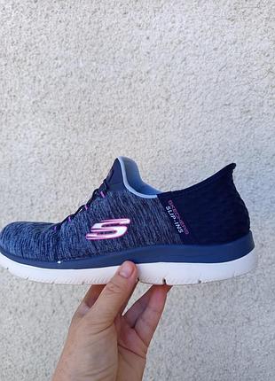 Кросівки жіночі skechers сині, розмір 39