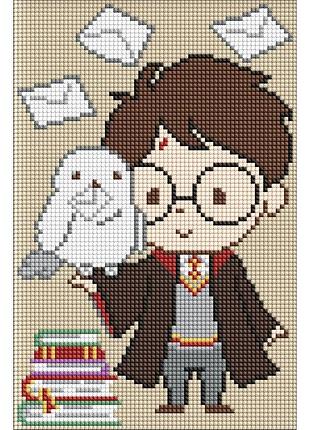 Алмазна мозаїка без підрамника "harry potter: листи для гаррі" wb amc20511, 20х30 см
