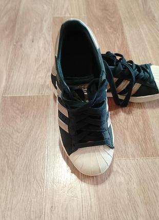 Кросівки унісекс adidas superstar чорні з білим