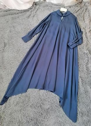 Красивое платье сто процентов вискоза бренд одежды azuri размеры m l xl 2xl цвет хаки и джинс