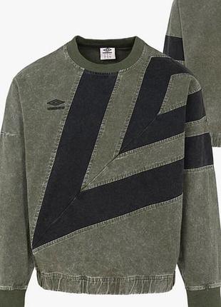 Кофта чоловіча umbro хакі з чорними вставками