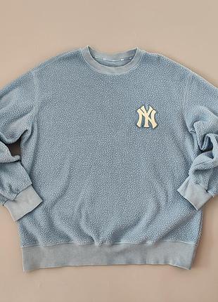 Плюшевый свитшот mlb new york yankees/ флисовая кофта / свитшот тедди