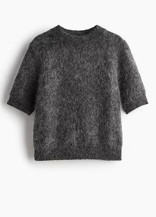 Светр жіночий h&m premium мохеровий сірий