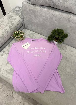Лонгслів acne studios фіолетовий унісекс