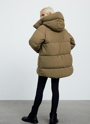 Новый! оригинал! zara р. м оверсайз. пуховик куртка пуфер от -5 до -20