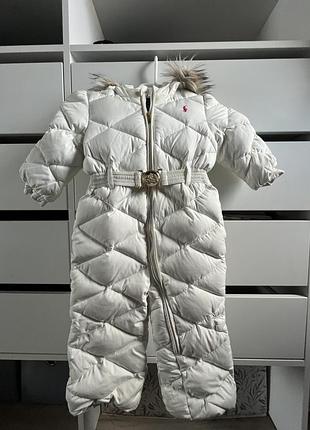 Зимовий комбінезон для дітей ralph lauren білий 24m