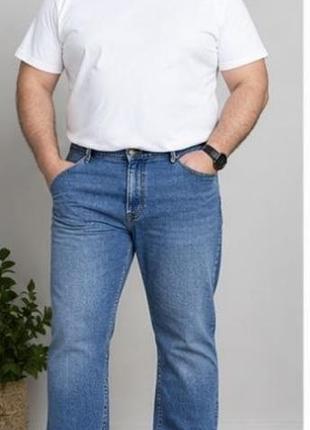Джинси чоловічі levi strauss сині, розмір 42/34, прямі, бавовна з еластаном