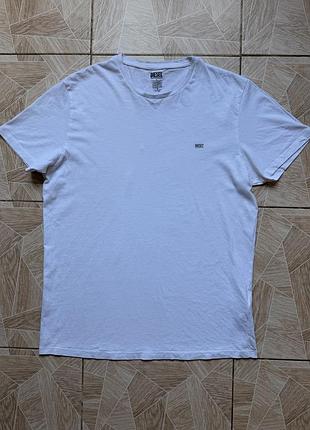 Футболка rare diesel logo graphic t shirt mens l white streetwear grunge y2k designer tee