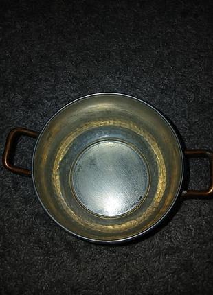 Кастрюлька кашпо винтаж медь швеция 9×14см