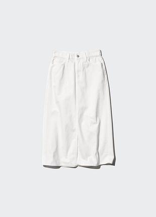 Джинсова міді спідниця uniqlo