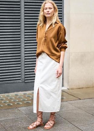 Джинсова міді спідниця uniqlo 3