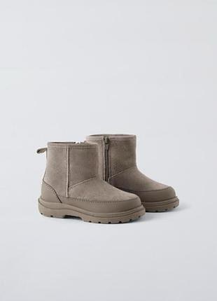 Осінні черевики для дівчинки демісезонні черевики zara 23р стильні замшеві черевики для дівчики замшеві черевики zara kids 23р
