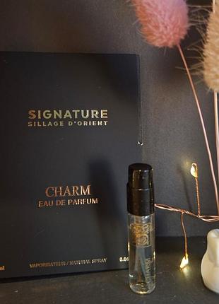Signature by sillage d'orient charm парфумована вода пробник 2 мл