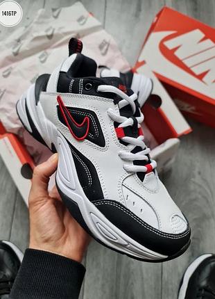 Nike m2 tekno black/white/red 7