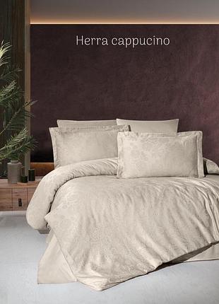 Постільна білизна issi home сатин жакард люкс євро herra cappucino