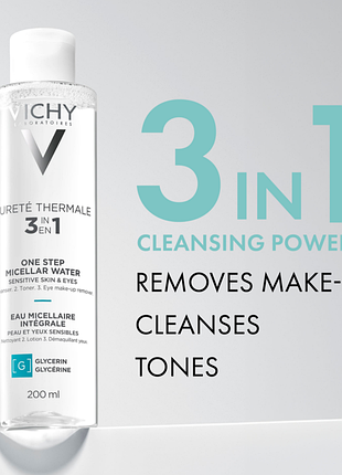 🤍vichy purete thermale 3in1 one step micellar water міцелярна вода для чутливої шкіри обличчя та очей віші