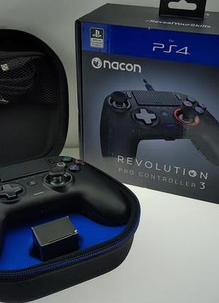 Дротовий геймпад nacon revolution pro controller 3, джойстик призначений для ігрових консолей playstation 4 та пк