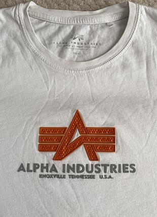 Футболка чоловіча alpha industries,біла,розмір м