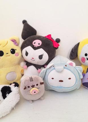 Большой набор трендовых мягких игрушек: kuromi, pusheen, molang, bt21 (kawaii)
