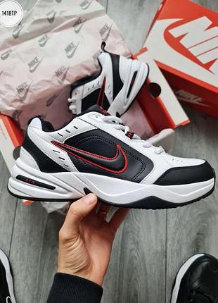 Nike air monarch iv black/white/red 3
