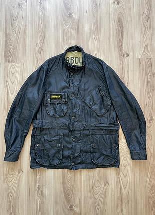 Куртка vintage barbour international duralinen t539 black motorcycle biker jacket l