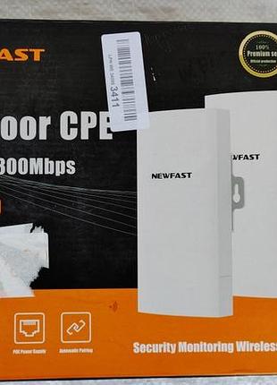Комплект уличных беспроводных мостов newfast outdoor cpe (модель nf-b912), работающий на частоте 5.8 ггц со скоростью до 300 мбит/с , до 3км