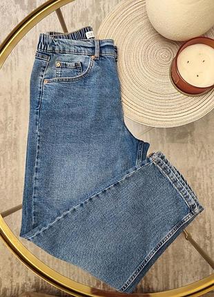 Стильные брендовые джинсы-бананы denim co. с резиной на поясе m