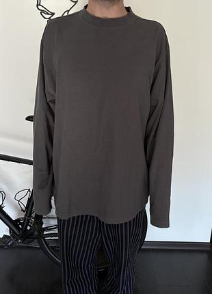 Кофта чоловіча yeezy gap лонгслів сірий xl
