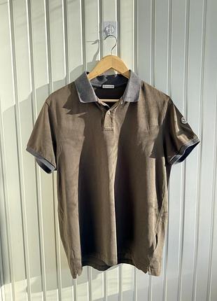 Оригінальна футболка-поло moncler maglia polo manica corta prada ysl burberry монклер поло