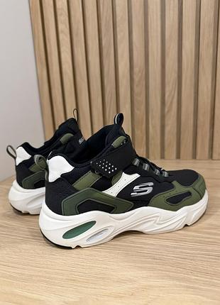Кросівки skechers чорно-зелені, довжина устілки 22,5 см