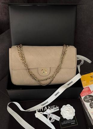 Сумка maxi flap bag замшева бежева