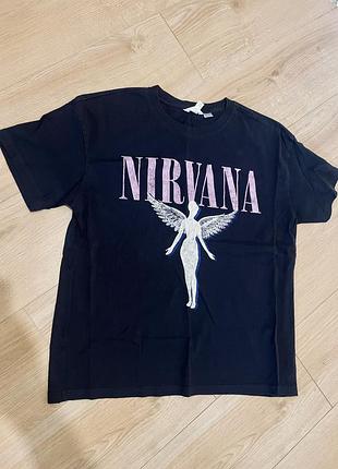 Рок футболка мерч nirvana
