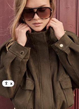 Stradivarius, куртка в стилі оверсайз із тканини з шовковим ефектом