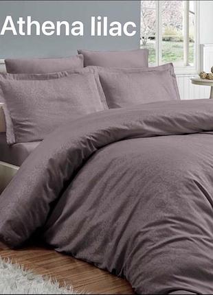 Постільна білизна issi home сатин жакард люкс євро athena lilac