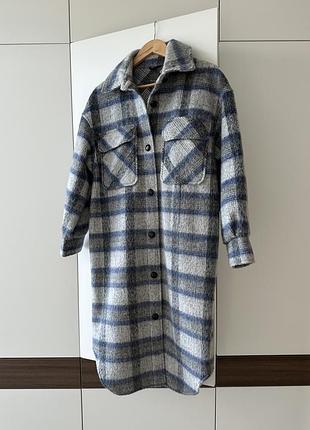 Пальто у клітинку primark демісезонне розмір xs 34 36