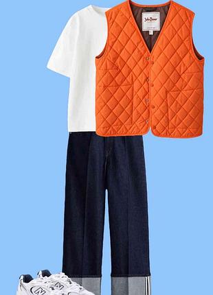 Яскравий стьобаний жилет john baner jeanswear, помаранчевий, розмір l